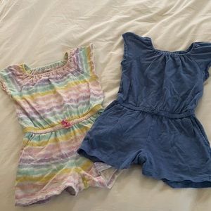 Spotted Zebra rompers. Size 6-7